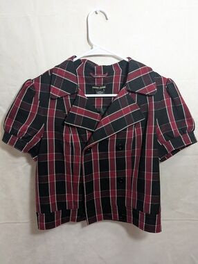 Vintage Guess Jeans Preppy Y2K Cropped Blazer W Stripes